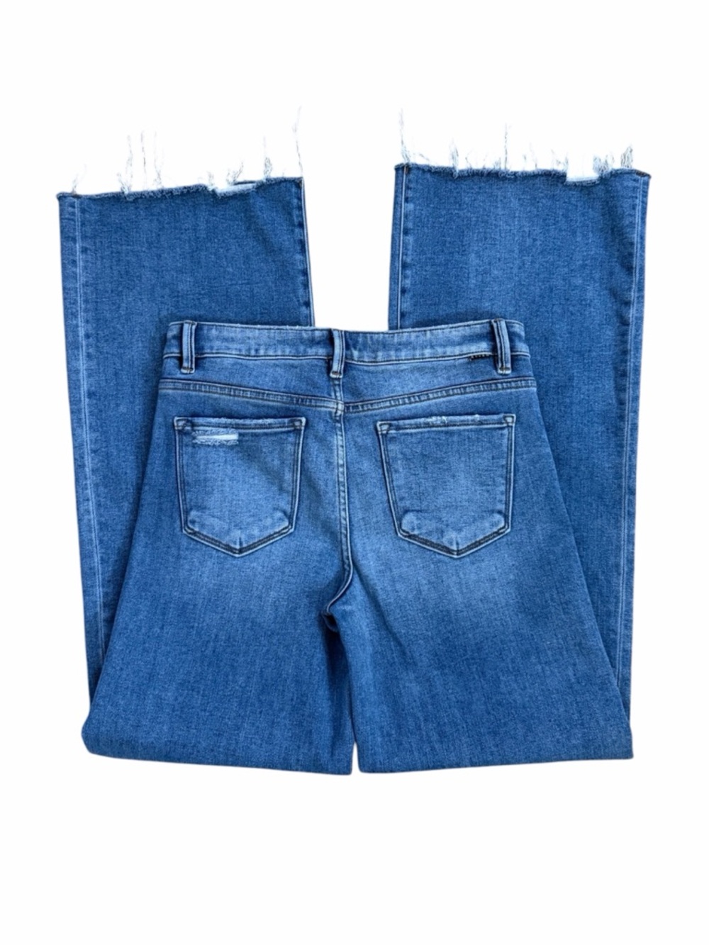 Risen Jeans Distressed High Rise Tummy Control Wide Leg Jeans Size 9/29 RDP5890 - Picture 7 of 11